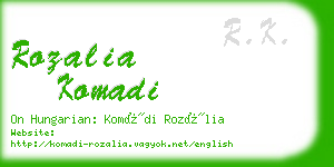 rozalia komadi business card